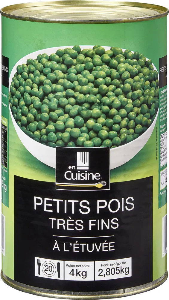 Petits pois très fins