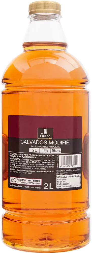 CALVADOS MODIFIÉ SALÉ aromatisé au POIVRE