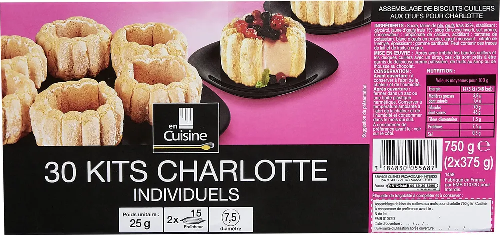 30 kits charlotte individuels
