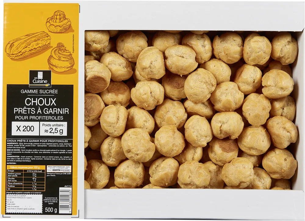 Gamme sucrée Choux Prêts à garnir Pour profiteroles