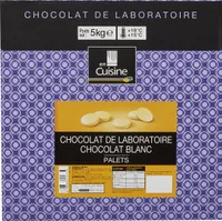 Chocolat de laboratoire chocolat blanc palets