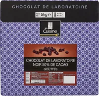 Chocolat de laboratoire noir 50% de cacao gouttes