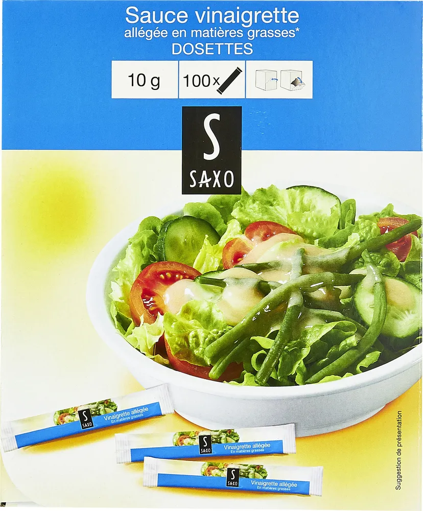 Sauce vinaigrette allégée en matières grasses