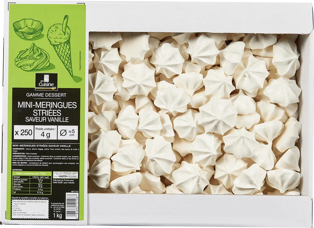 Mini-meringues saveur vannille