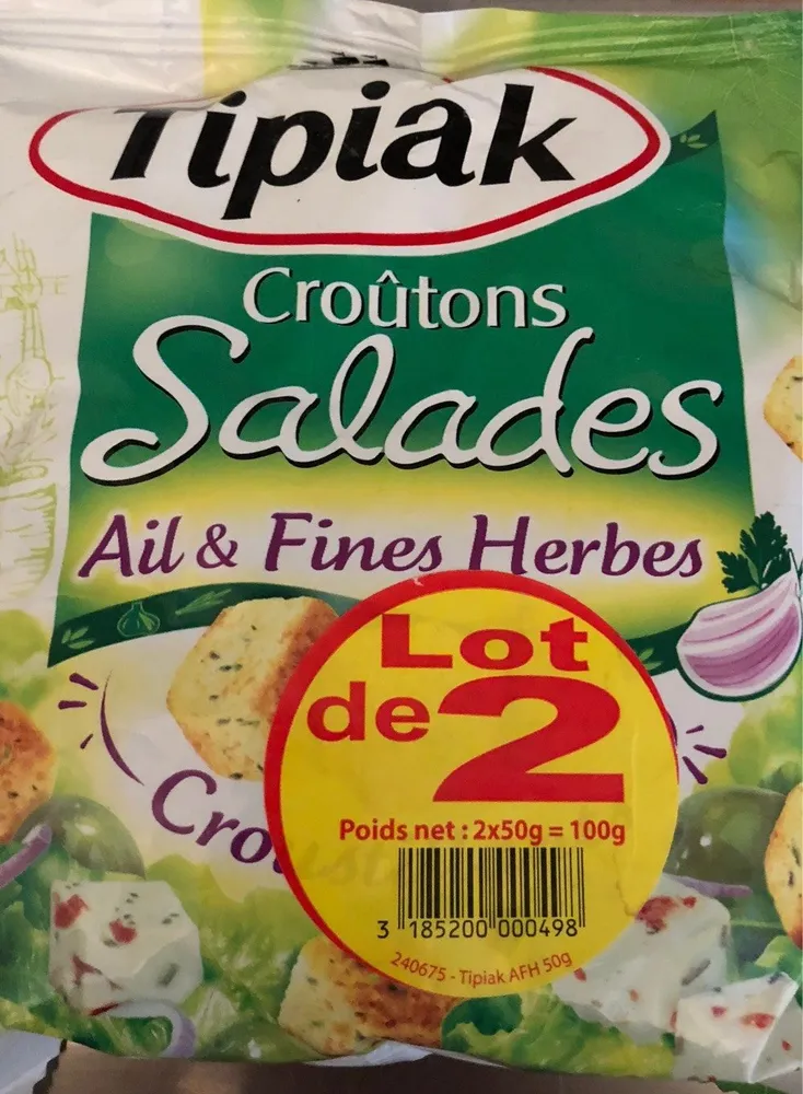 Croûtons salades ail et fines herbes