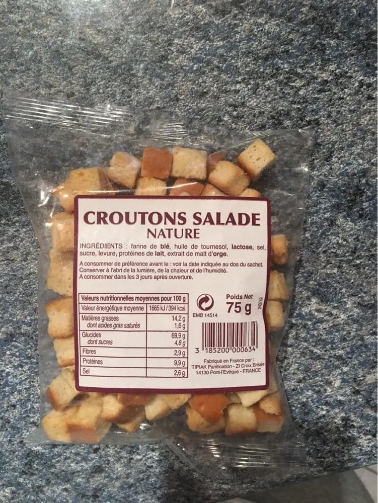 Croutons salade nature