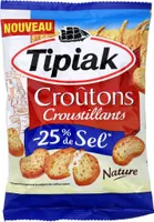 Croutons croustillants, nature –25% de sel