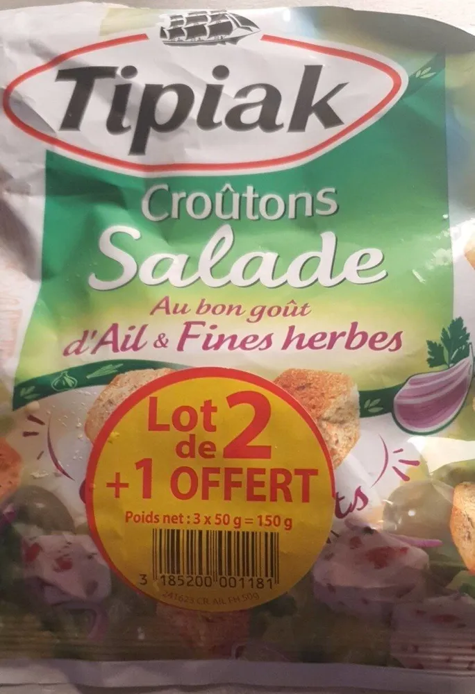 Croûtons salade ail fines herbes