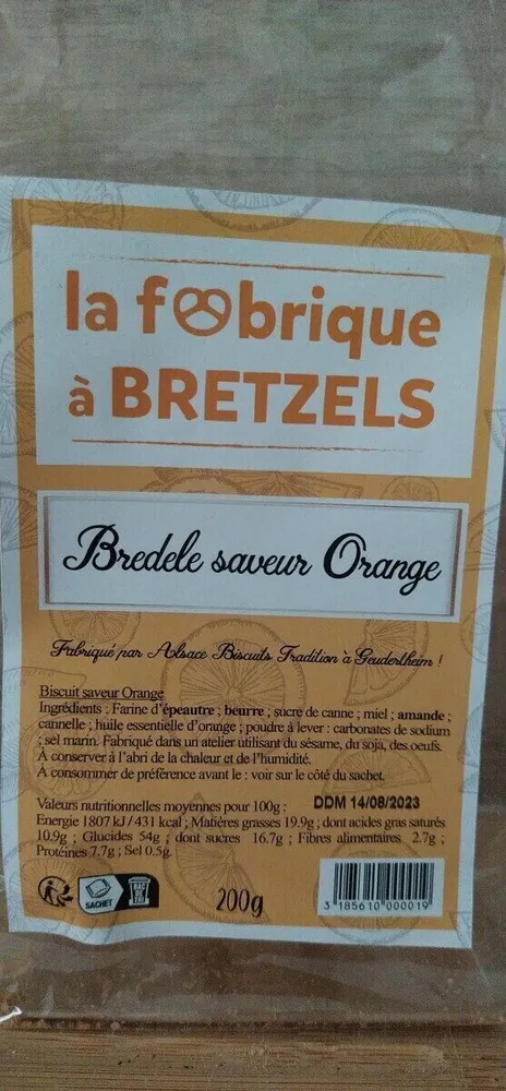 Bredele saveur orange