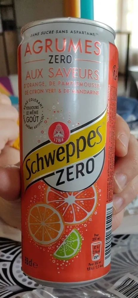 Schweppes agrumes zéro