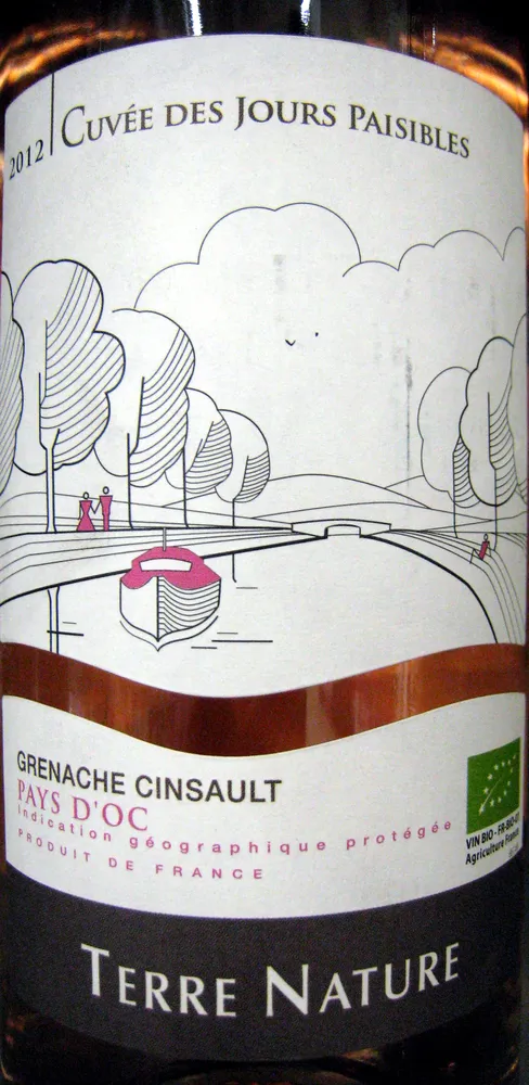 Grenache Cinsault Pays d'Oc 2012 IGP Bio Cuvée des Jours Paisibles
