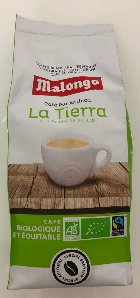 Café bio grains La Tierra Malongo