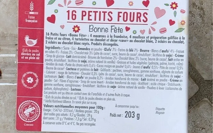 16 petits fours