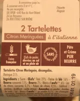 Tartelettes citron meringuées à l’italienne x 2