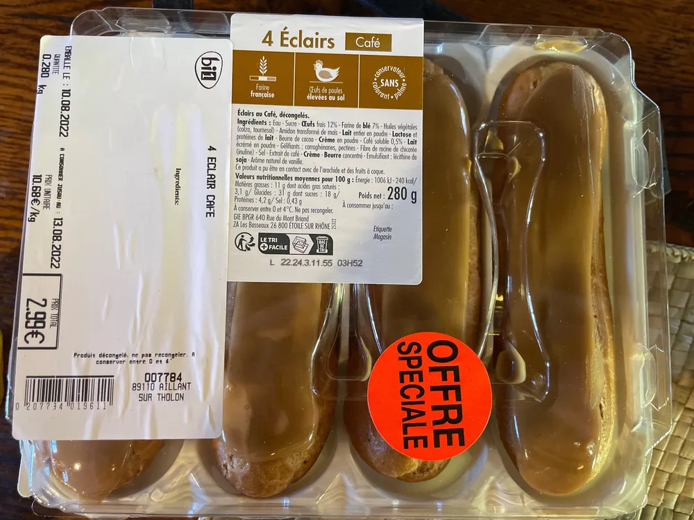 4 éclairs café