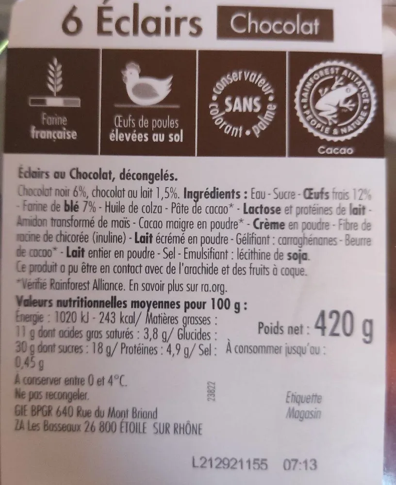Éclairs chocolat