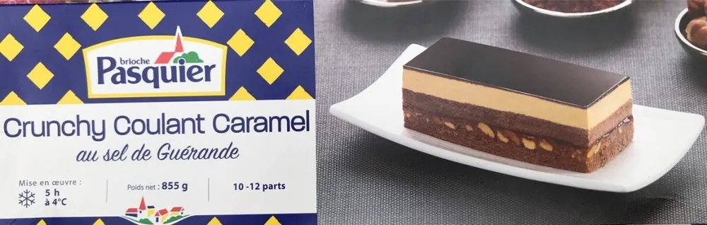 Crunchy coulant caramel