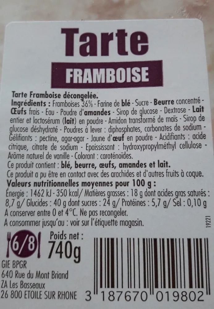 Tarte framboise