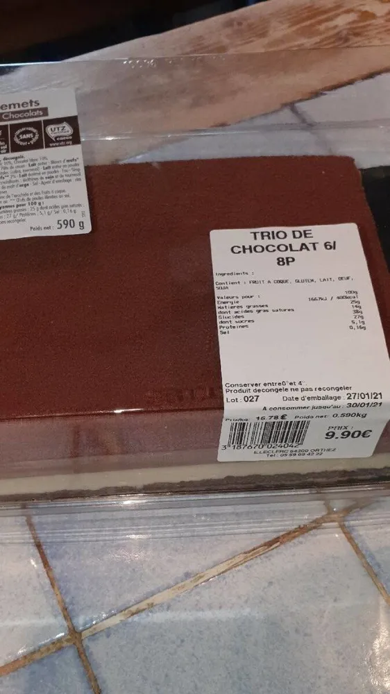 Trio de chocolats