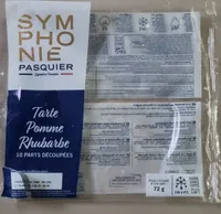 Tarte Pomme Rhubarbe 10 PARTS DÉCOUPÉES