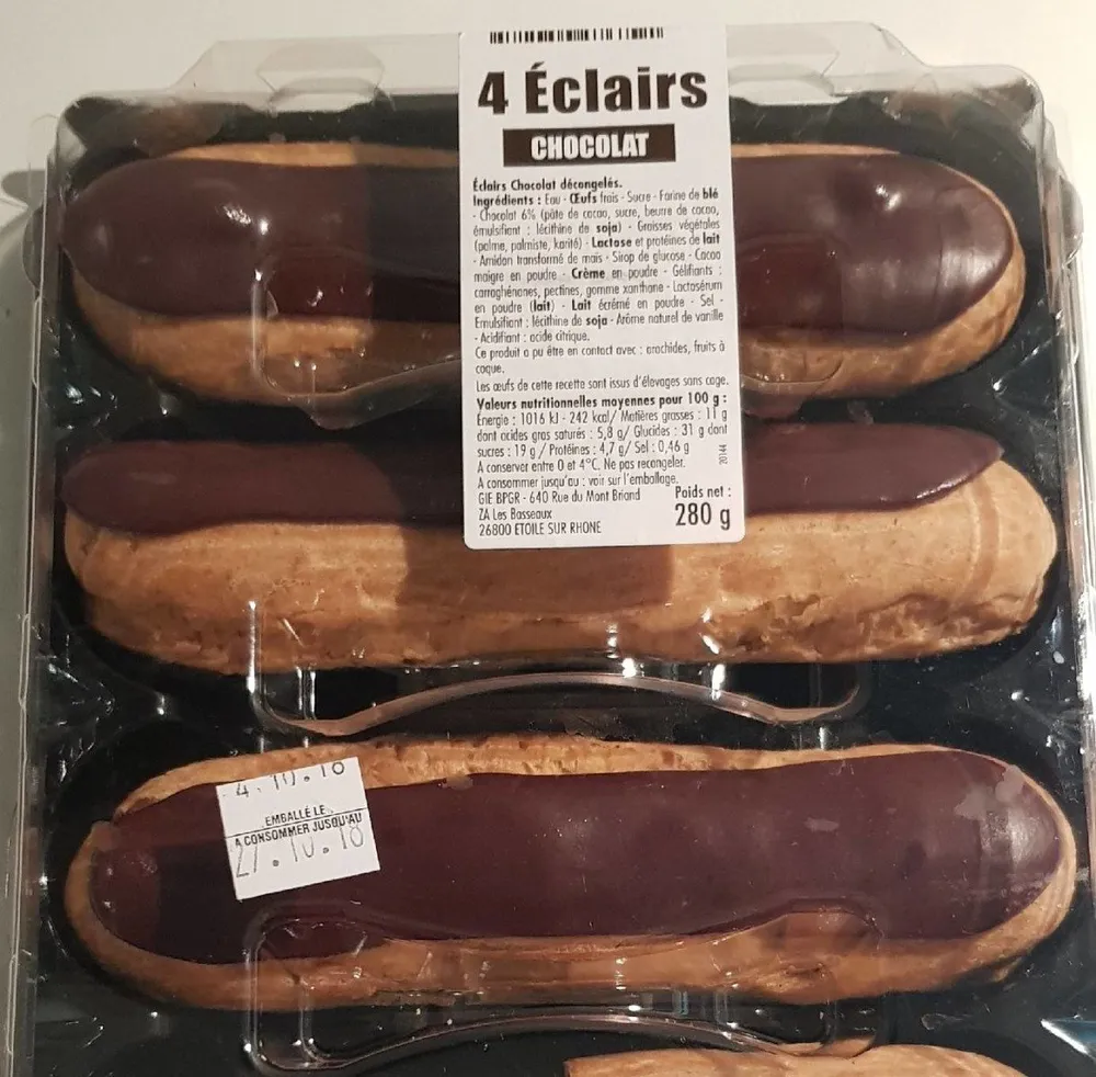 4 éclairs chocolat