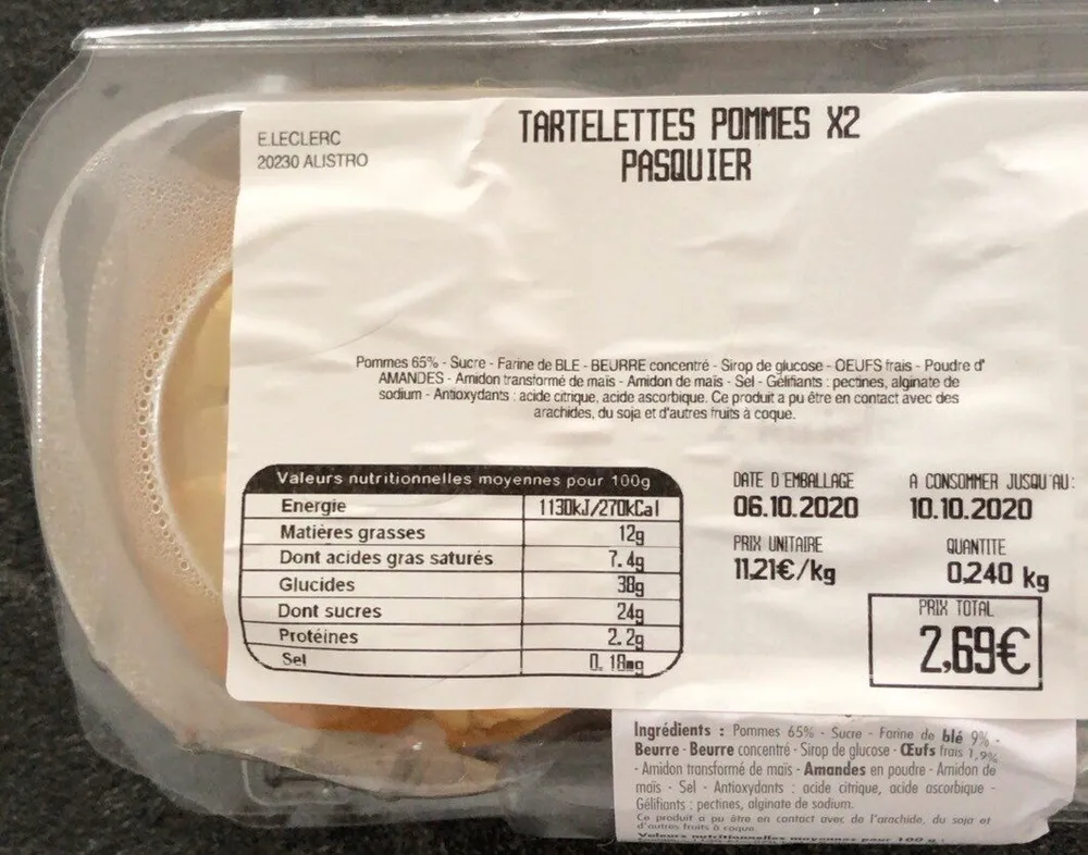Tartelettes pommes