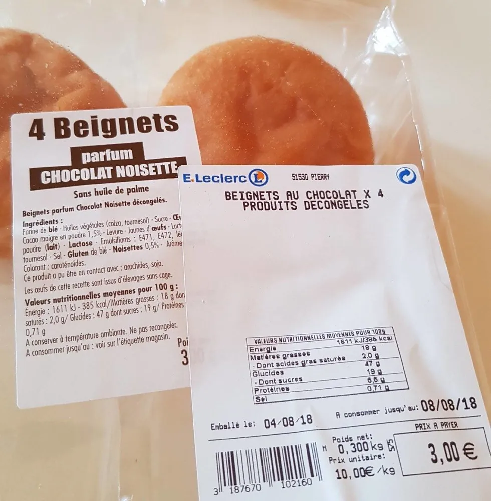 Beignet parfum chocolat noisette