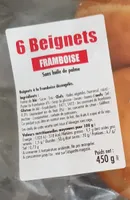 6 beignets fourrés à la framboise