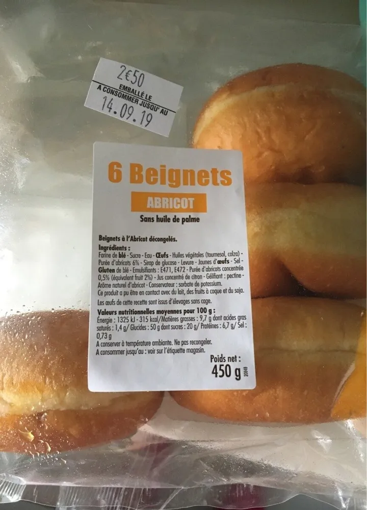6 beignets abricot