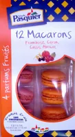 12 Macarons Framboise, Citron, Cassis, Abricot