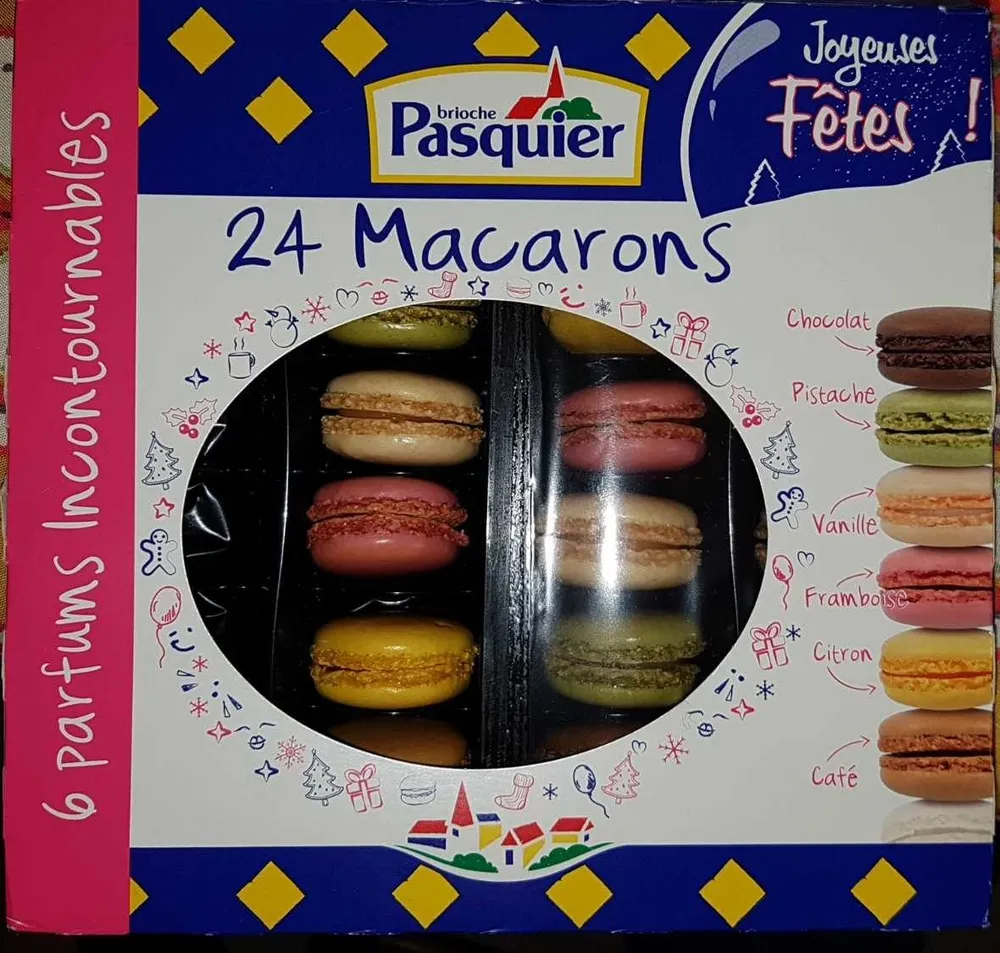 24 macarons