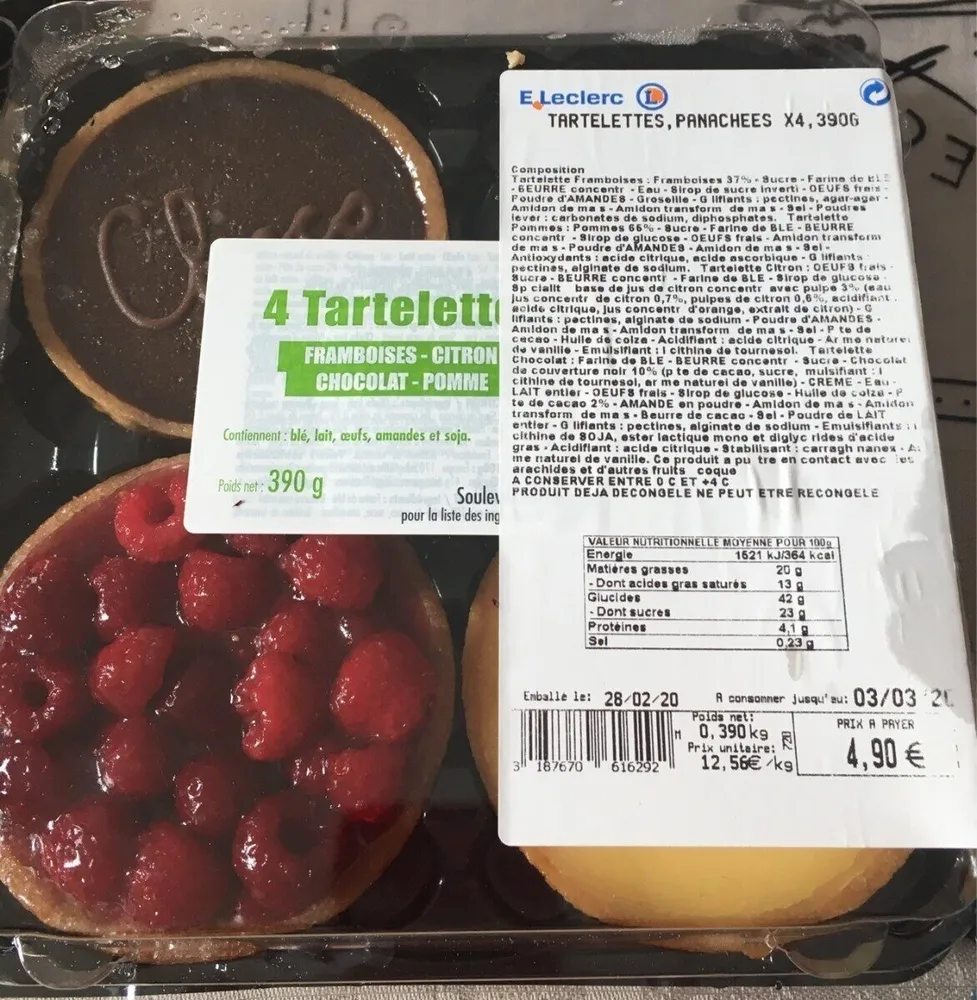 Tartelettes panachees