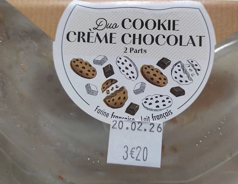Duo Cookie Crème Chocolat