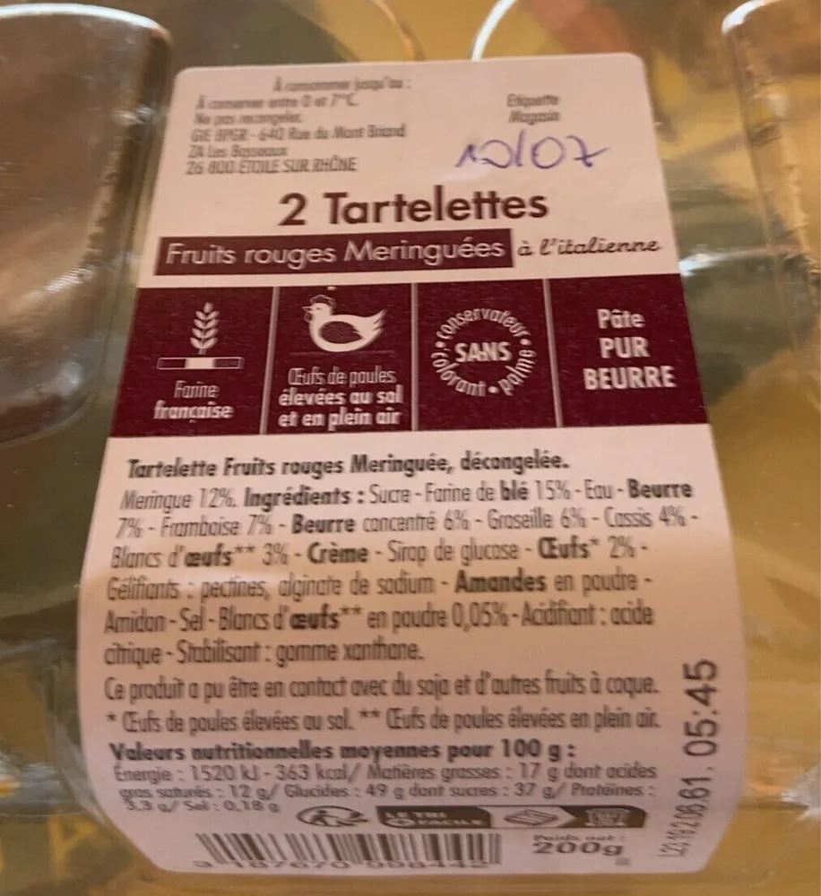 Tartelettes aux fruits rouges