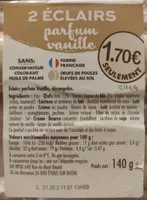 2 éclairs parfum vanille