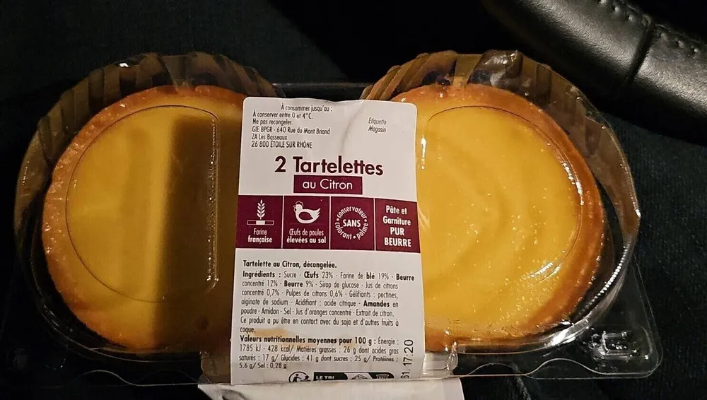 2 Tartelettes au citron
