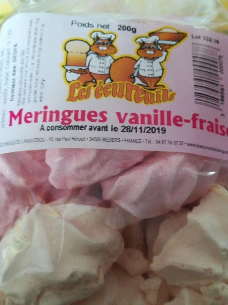 Meringue vanille fraise