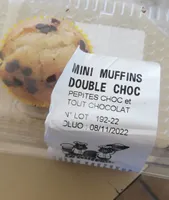 Mini muffins double choc