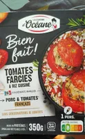 Tomates farcies et riz cuisiné