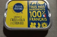 Sardines à l’huile de colza et citron bio