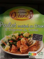 poulet mariné au citron et légumes du jardin