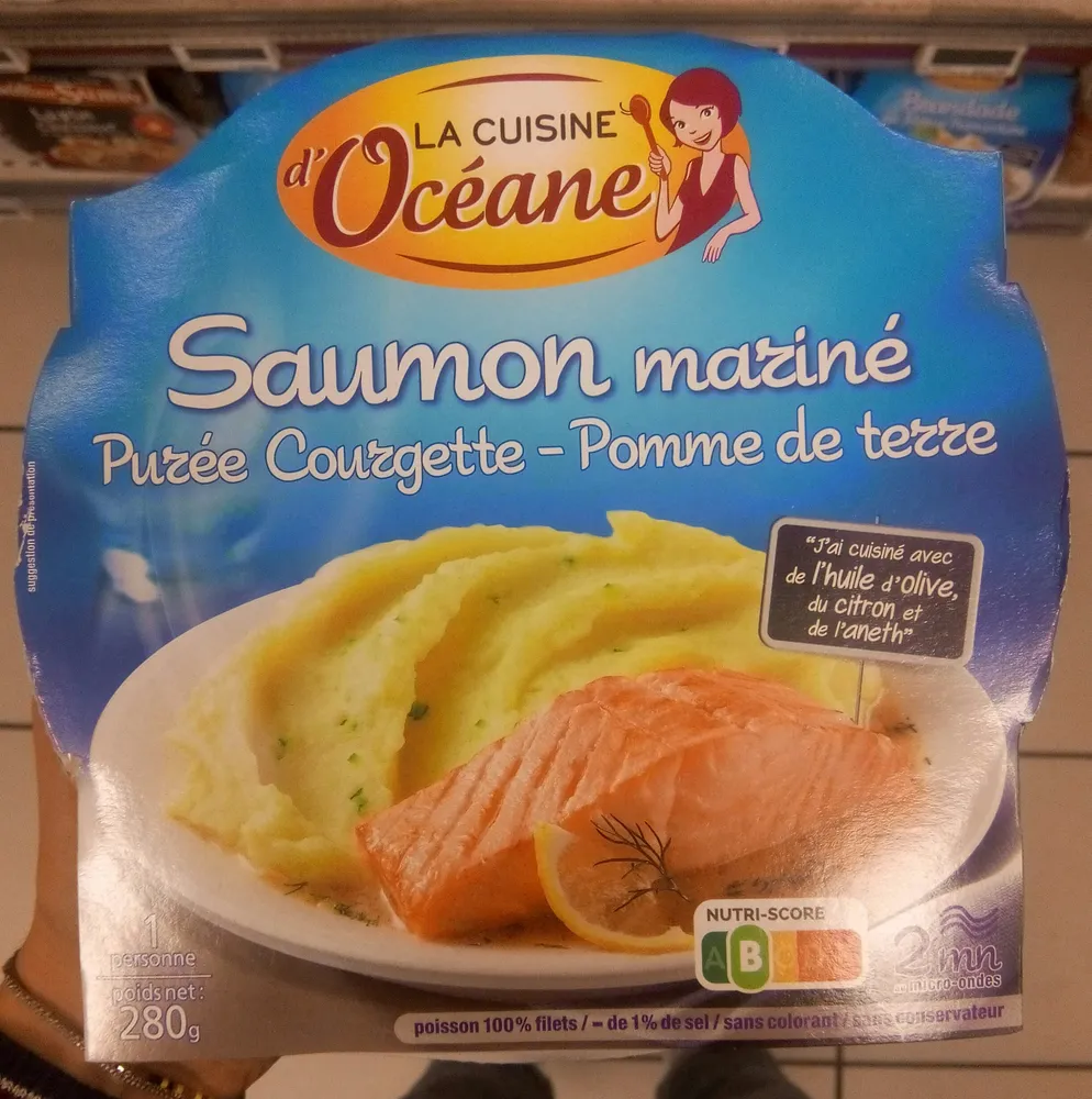Saumon Mariné & Purée de Courgette et Pomme de terre