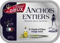 Anchois entiers à l'huile d'olive