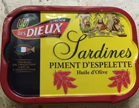 Sardines Piment d'espelette Huile d'olive