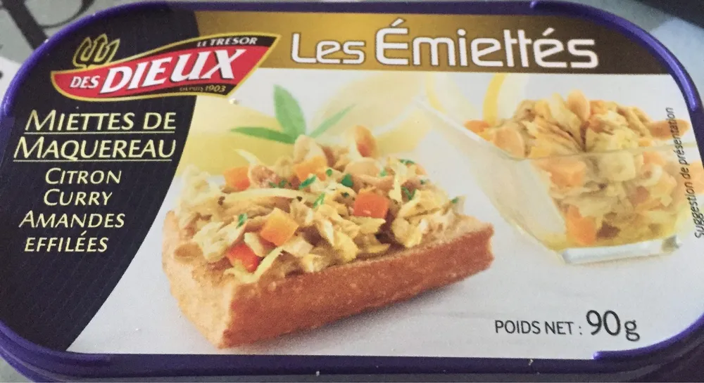 Emietté de maquereaux citron curry amandes grillées LES DIEUX