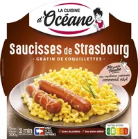 Saucisses de Strasbourg - Gratin de  Coquillettes