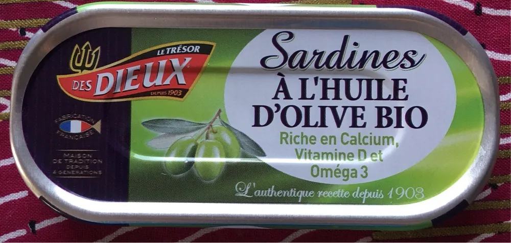 Sardines a l'huile d'olive bio