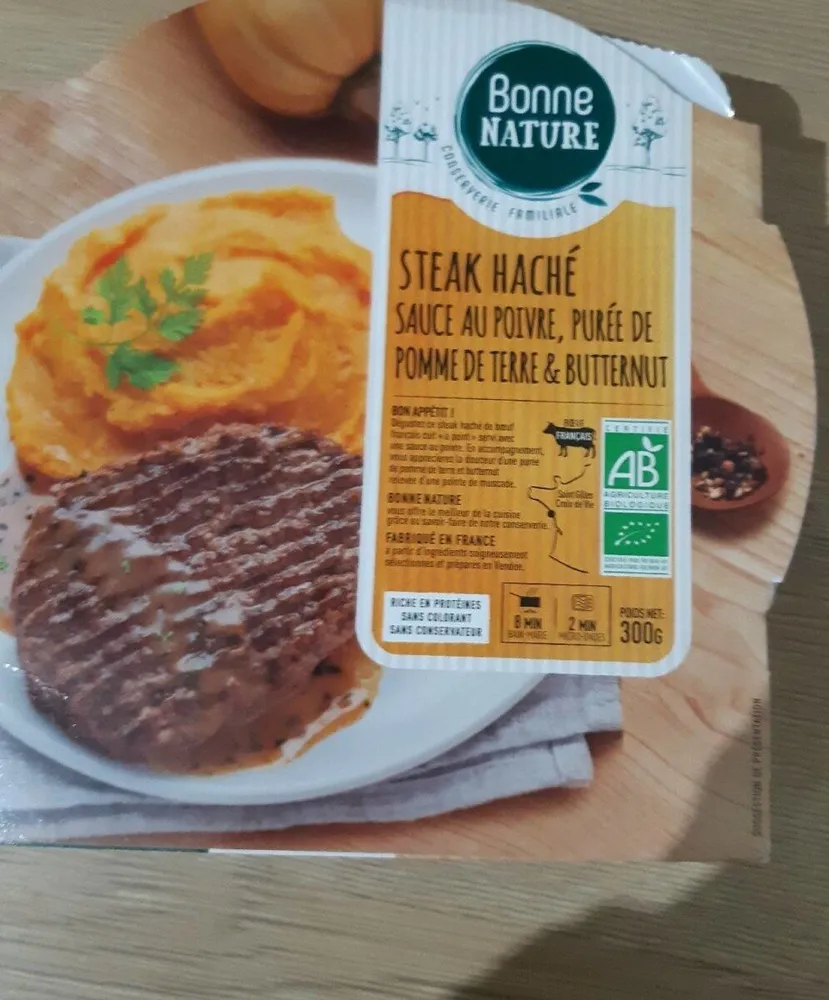 Steak haché sauce au poivre