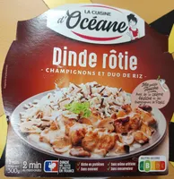 Dinde rôtie champignons et Duo de riz