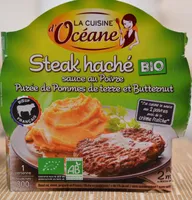 Steak Haché, Sauce au Poivre et Purée de Pommes de Terre et Butternut Bio